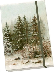 Notatnik ozdobny A5 STNOTE 144 Zimowy las BN - Skona Ting