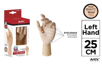 Model dłoni Lewa drew do nauki rysowania 25,5cm - Artix