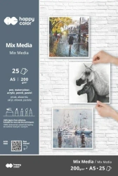Blok Mix Media Art A5/25K 200g Happy Color - GDD