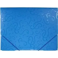 Teczka A4 z gumką wzory niebieska - Titanum