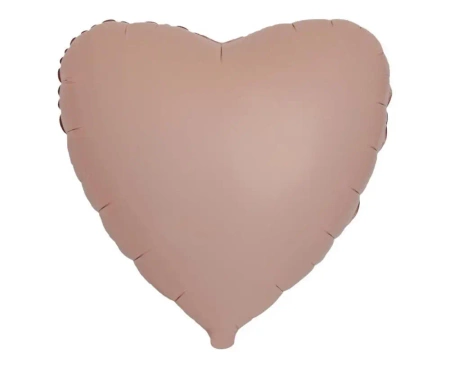 Balon foliowy 46cm Serce matowe Vintage Rose - Godan