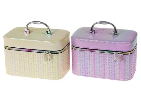 Kuferek M z lusterkiem na zamek 21x14x13cm MIX - ADAR