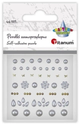 Perełki samoprzylepne mix 44szt - Titanum