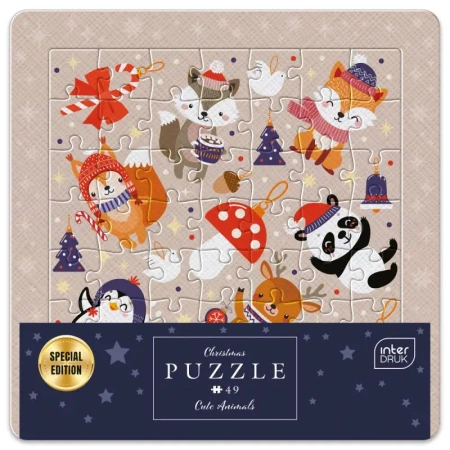 Puzzle w ramce 49 elementów. BN Cute animals - Interdruk
