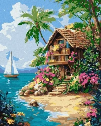 Malowanie po numerach - Życie w tropikach 40x50cm - Ideyka