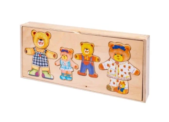 Układanka drewniana Cztery misie puzzle - Smily Play