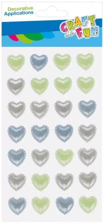 Ozdoba dekoracyjna Perlowa samoprzylepna Serc 28szt Ni/bi12/144