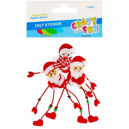 Ozdoba Dekoracyjna Filcowa Samoprzylepna Boże Narodzenie Mikołaj Craft with Fun 480864