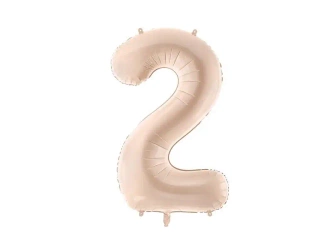 Balon foliowy 2 72cm c. beż - PartyDeco