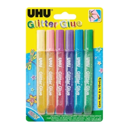 Klej brokatowy Creative Glitter 6 kolorów UHU