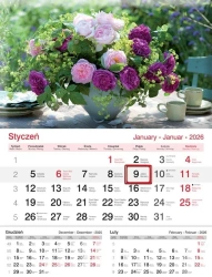 Kalendarz 2026 ścienny jednodzielny Bukiet - Lucrum