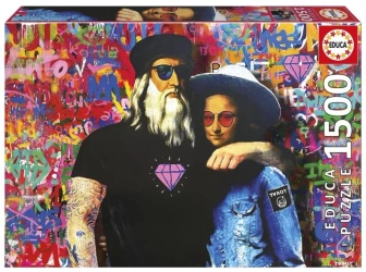 Puzzle 1500 Leo i Lisa, TV Boy - Educa