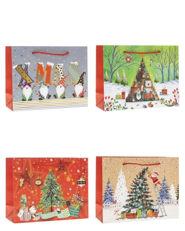 Torebka prezentowa M Boże Narodzenie mix - Rozette