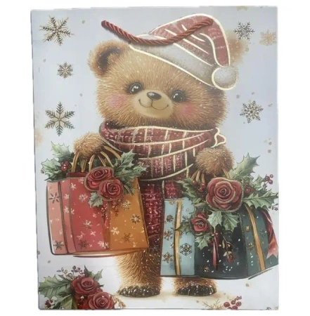 Torebka prezentowa M Boże Narodzenie mix - Rozette