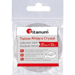 Taśma klejąca Crystal 25mm33m - Titanum