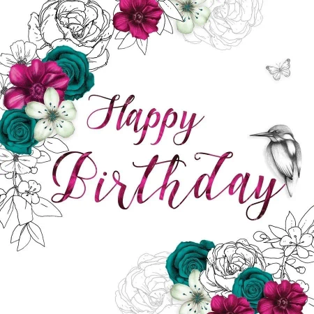 Karnet Swarovski kwadrat CL1406 Urodziny kwiaty - Clear Creations