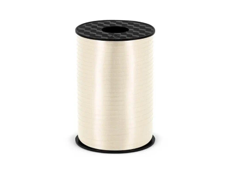 Wstążka plastikowa jasna kremowa 5mmx225m - PartyDeco