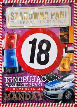 Karnet z mandatem 18-stka - YEKU