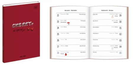 Kalendarz szkolny 2025/2026 B6 48 Cherry - INTERDRUK