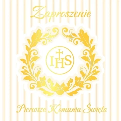 Zaproszenie KW - Komunia paski 5szt - Henry