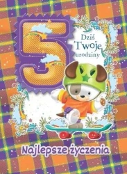 Kartka okolicznościowa Urodziny 5 MF05 - Trend