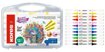 Markery akrylowe Kreative dwustronne 12szt - Tombow