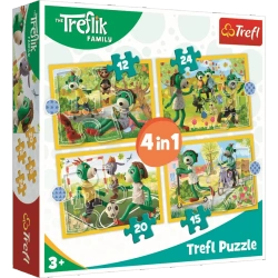Puzzle 4w1 (12,15,20,24) Wspólne zabawy Treflików 34358 - Trefl PAP