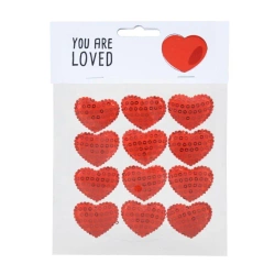 Naklejki cekinowe serca 12szt - Arpex