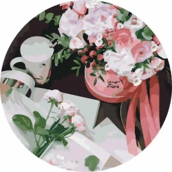 Malowanie po numerach okrągłe - Dobry ranek 40cm - Twoje Hobby