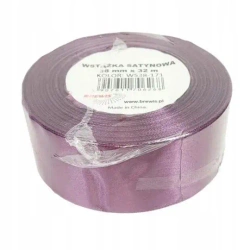 Wstążka satynowa śliwkowa 38mm x 32m - Brewis