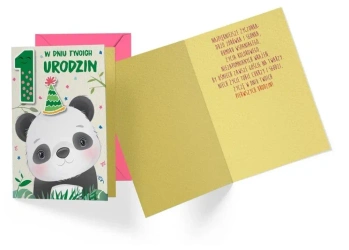 Karnet B6 DK-855 Roczek panda - Kukartka