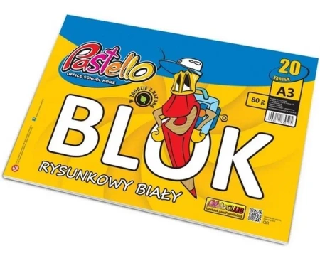 Blok rysunkowy A3 80g 20 kartek - Alfa Pastello