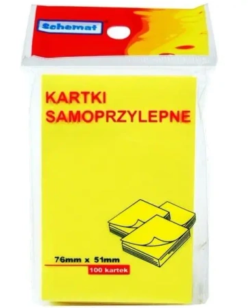 Karteczki samoprzylepne 76x51mm 100szt - Schemat
