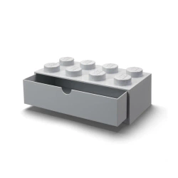 LEGO(R) pojemnik klocek z szufladą ósemka szary jasn - NHG