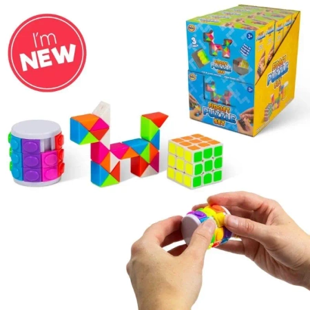 Zestaw łamigłówek 3szt Fidget - One for Fun