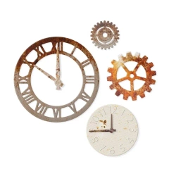 Zestaw wykrojników - Zegar i trybiki 7szt - Dalprint dpCraft
