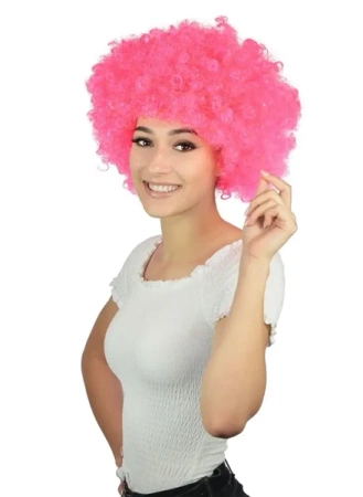 Peruka afro XXL różowa - Arpex