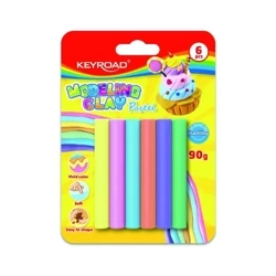 Plastelina pastel 15g 6 kolorów - Keyroad