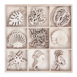 Kształty z drewna wakacje 45szt - Dalprint dpCraft