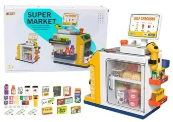 Kasa supermarketu ze skanerem światło i dźwięk - Leantoys