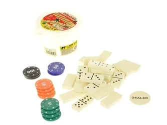 Domino w wiaderku z żetonami 45el - ADAR
