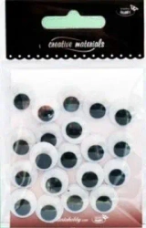 Oczy samoprzylepne 14mm 20szt - Galeria Hobby