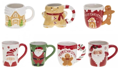 Kubek ceramiczny Świąteczny mix - Rozette