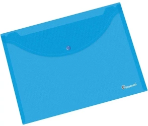 Teczka kopertowa A4 transparentna niebieska - Titanum