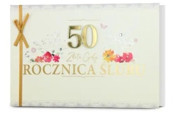 Karnet B6 Rocznica ślubu 50 - Pan Dragon