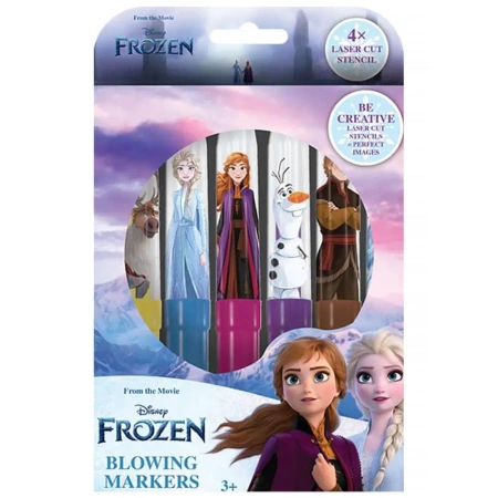 Markery dmuchane Frozen 6 sztuk + szablony - Alba Moli