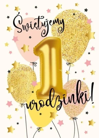 Karnet B6 PR-177 Roczek balony - Kukartka