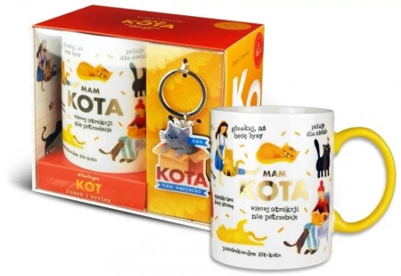 Zestaw kubek + brelok Kot - Pan Dragon