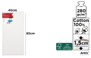 Podobrazie 40x80x1,5cm 280G/m2 - Artix