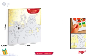 Płótno do malowania złocone - renifer 20x20cm - MP Main Paper